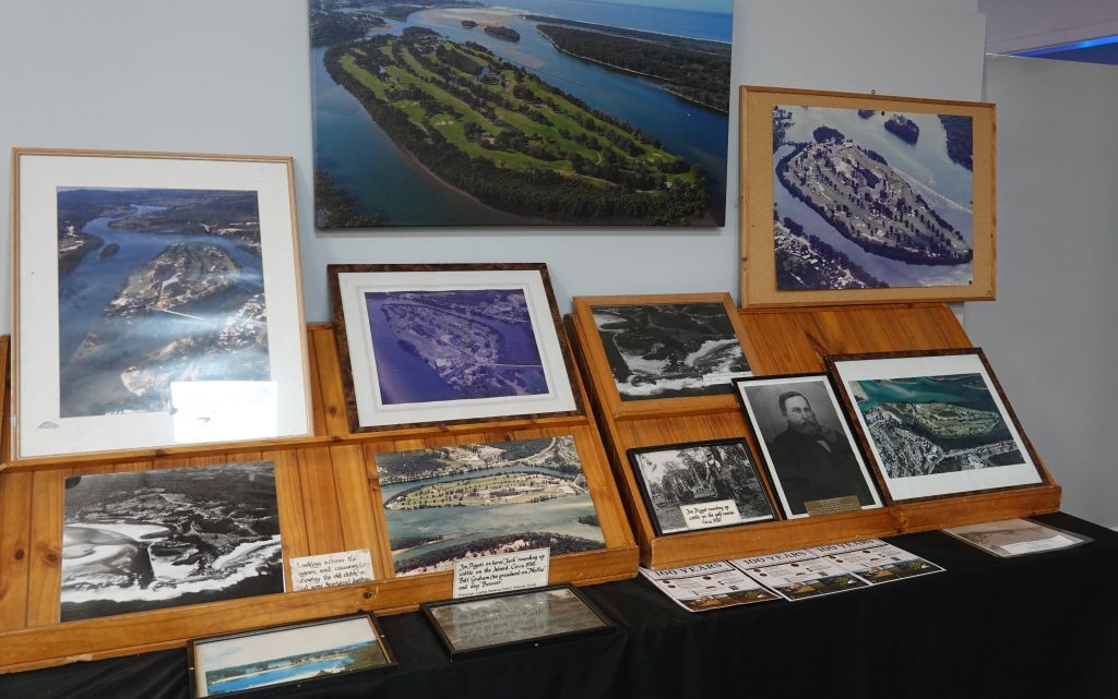 A history kiosk at the Nambucca Heads Island Golf Club.
