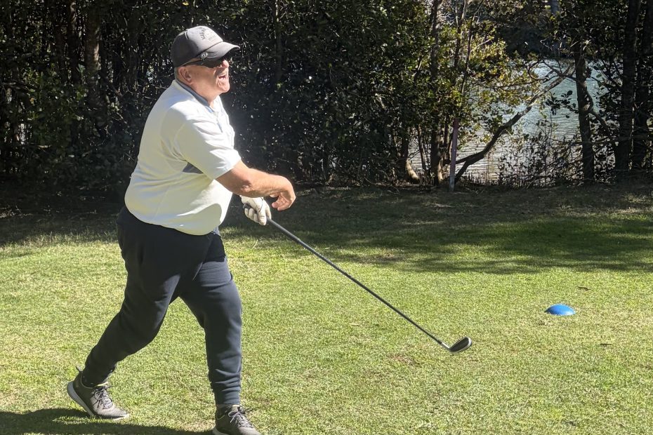 Paul Ryan looks anguished but everything was under control as he won the B Grade Monthly Medal on Saturday at Nambucca.