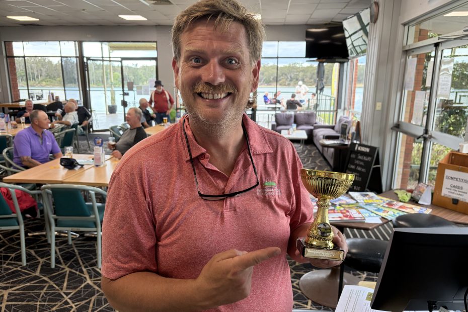 Nathan Ison with the spoils of victory in the Kerry McCoy Cup.